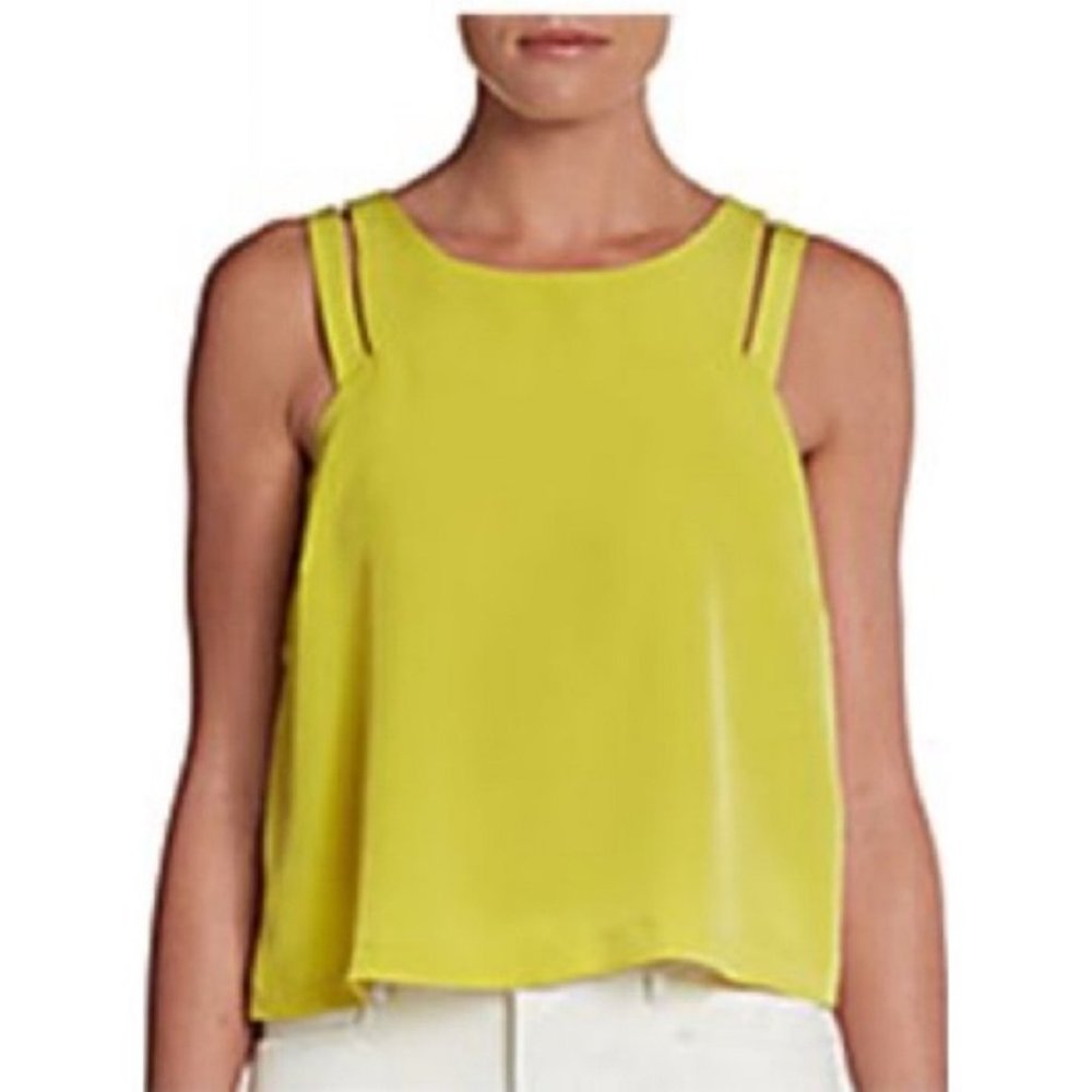BCBGeneration Artichoke Double-Strap Tank Blouse Sz M NWT